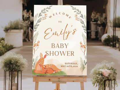 Oh Deer Baby Shower Welcome Sign - Magnolia Dane Co.