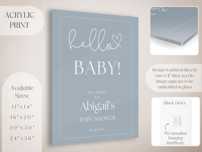 "Hello Baby!" Baby Shower Welcome Sign - Magnolia Dane Co.