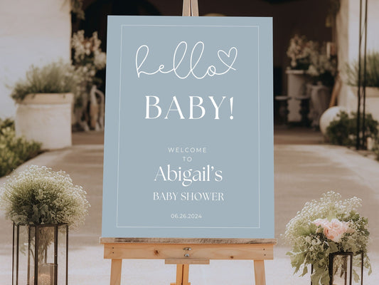 "Hello Baby!" Baby Shower Welcome Sign - Magnolia Dane Co.