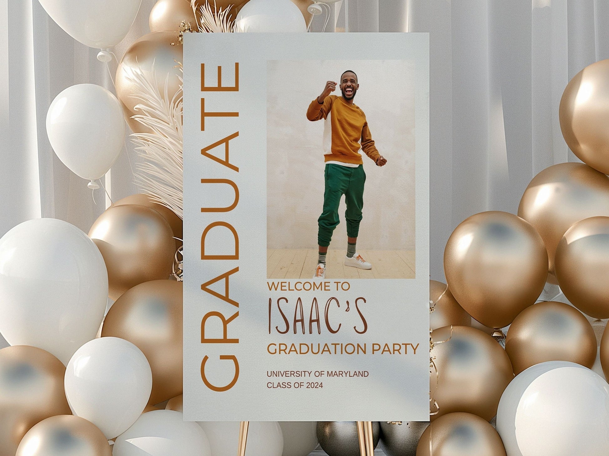 Casual Custom Photo Graduation Party Welcome Sign - Magnolia Dane Co.