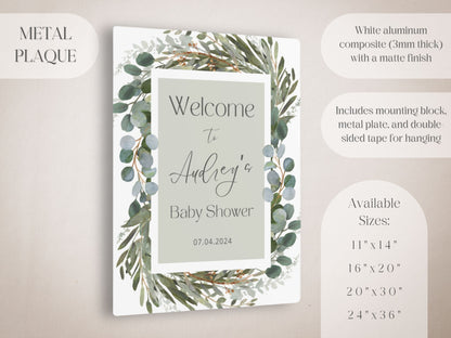 Boho Foliage Baby Shower Welcome Sign - Magnolia Dane Co.