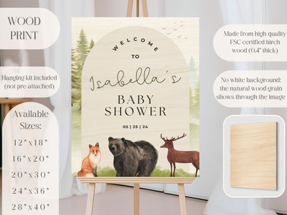 Forest Animal Baby Shower Welcome Sign - Magnolia Dane Co.