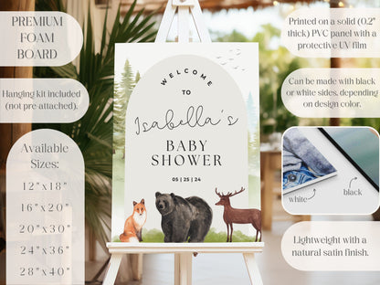 Forest Animal Baby Shower Welcome Sign - Magnolia Dane Co.