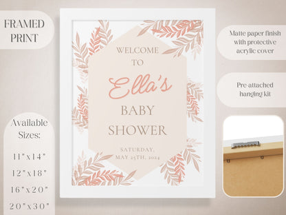 Pink Boho Baby Shower Welcome Sign - Magnolia Dane Co.