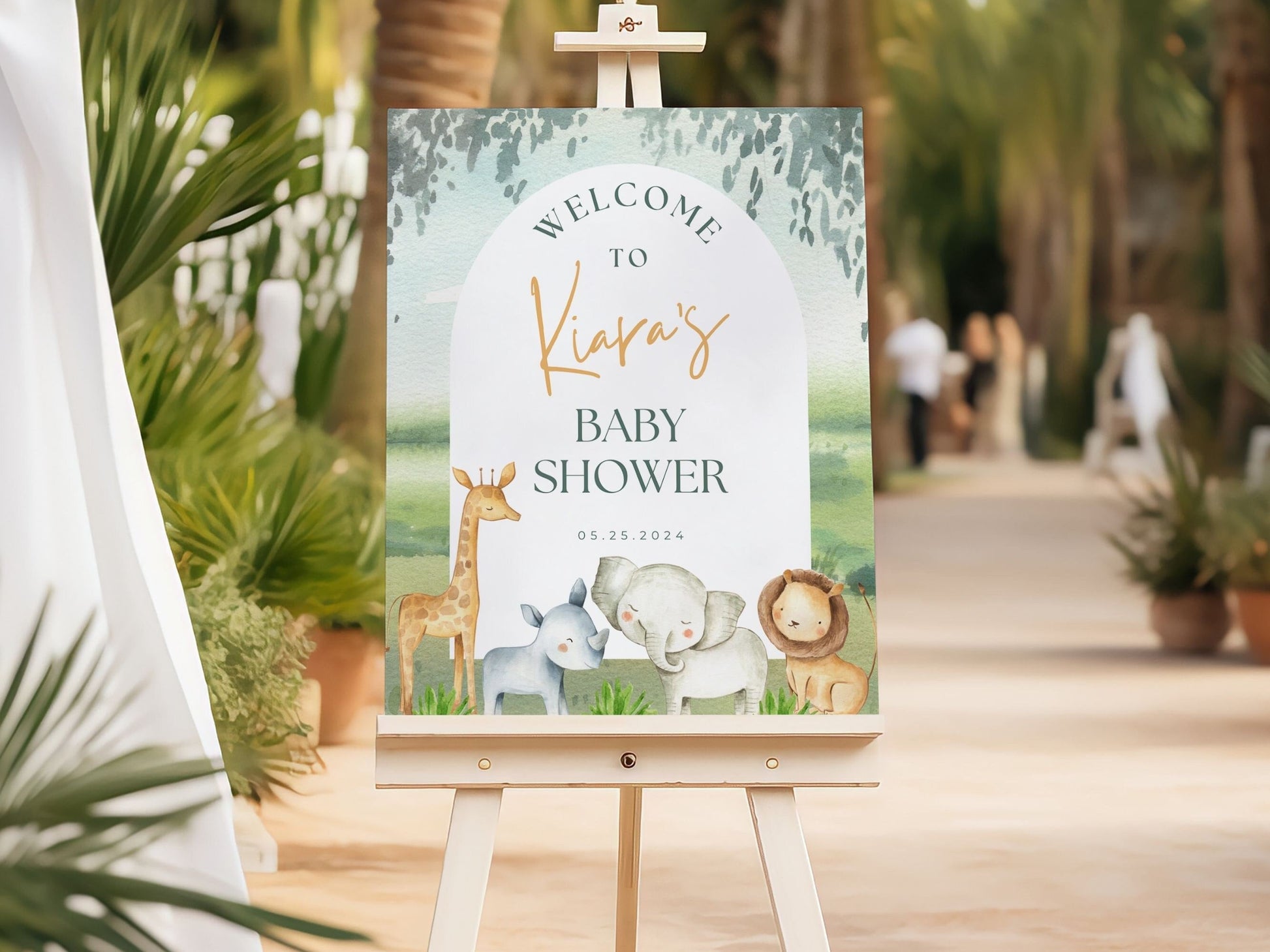 Safari Themed Baby Shower Welcome Sign - Magnolia Dane Co.