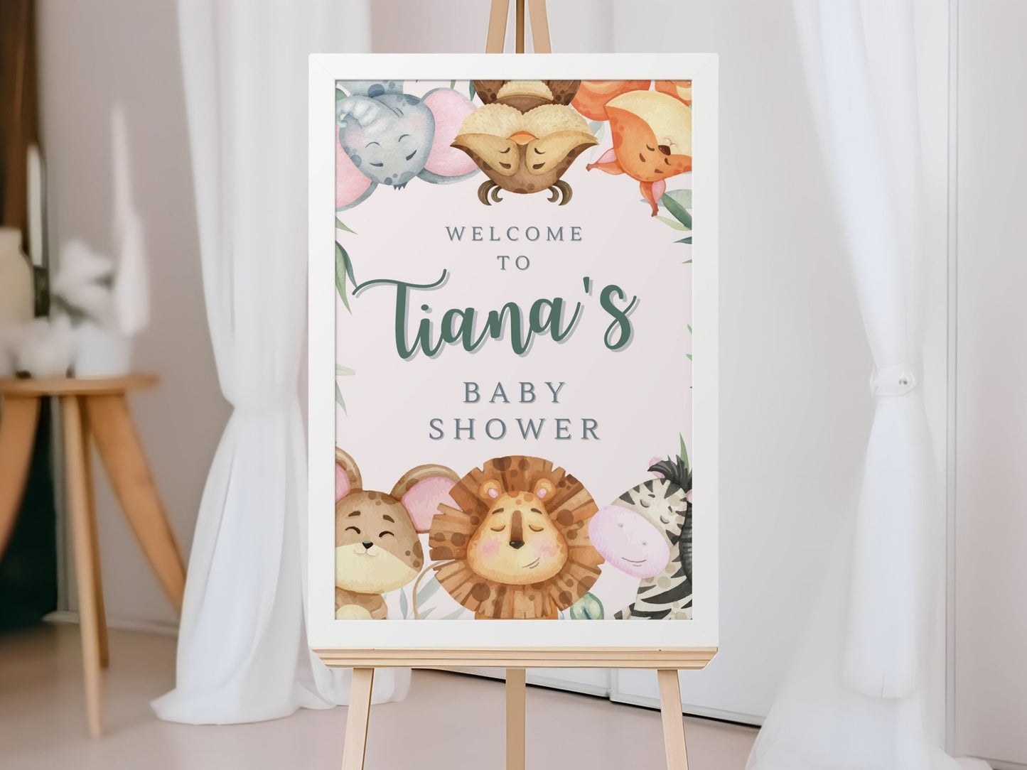 Animal Themed Baby Shower Welcome Sign - Magnolia Dane Co.