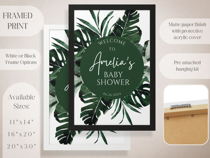 Tropical Foliage Baby Shower Welcome Sign - Magnolia Dane Co.