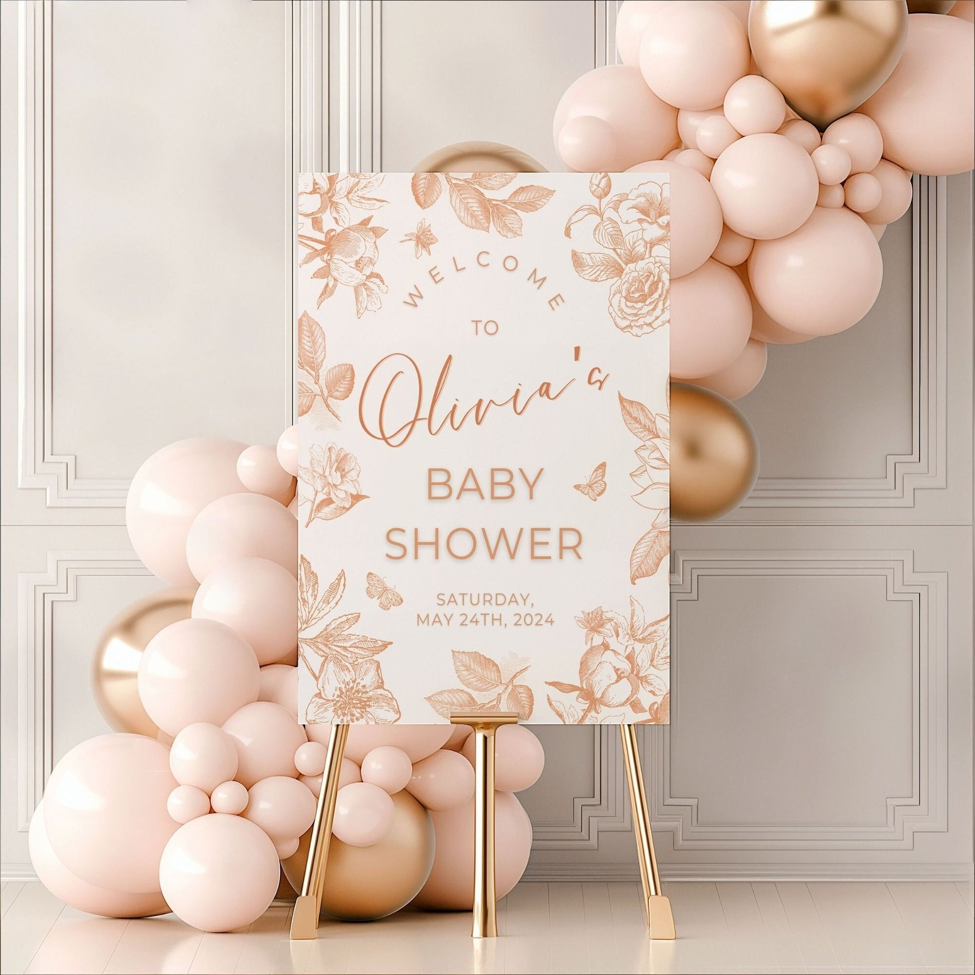 Boho Neutral Baby Shower Welcome Sign - Magnolia Dane Co.