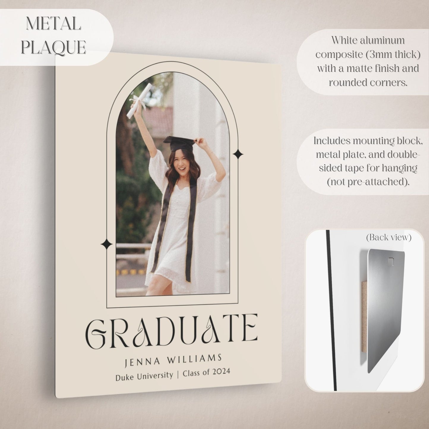 Elegant Arch Custom Photo Graduation Party Welcome Sign - Magnolia Dane Co.