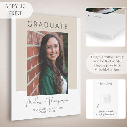 Geometric Custom Photo Graduation Party Welcome Sign - Magnolia Dane Co.