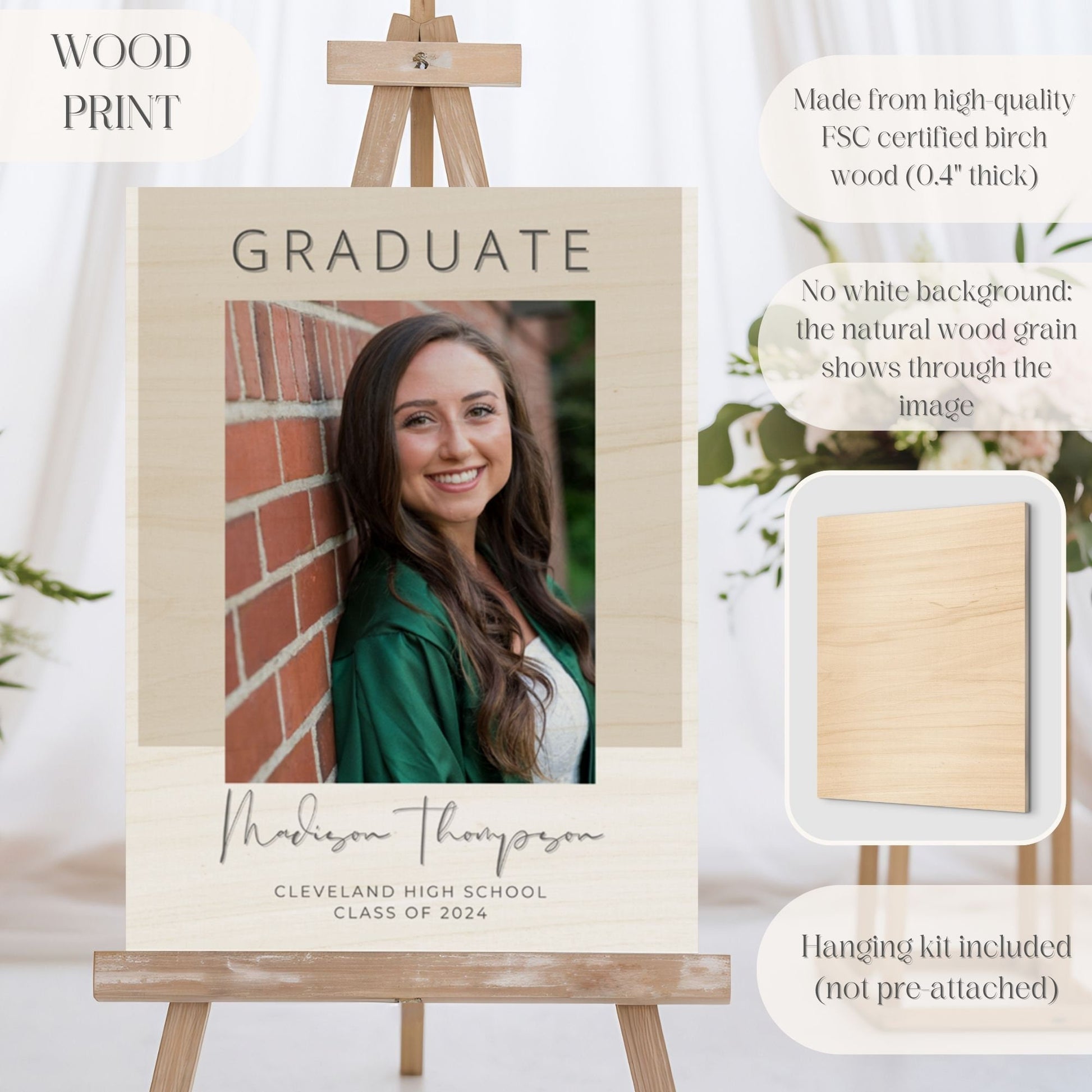 Geometric Custom Photo Graduation Party Welcome Sign - Magnolia Dane Co.