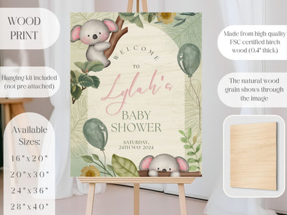 Koala Bear Baby Shower Welcome Sign - Magnolia Dane Co.