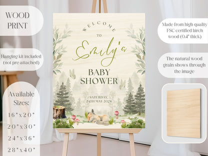 Forest Fox Baby Shower Welcome Sign - Magnolia Dane Co.