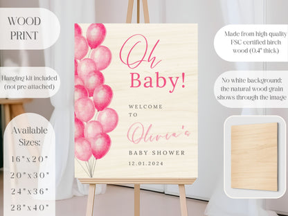 "Oh Baby!" Pin Balloons Baby Shower Welcome Sign - Magnolia Dane Co.