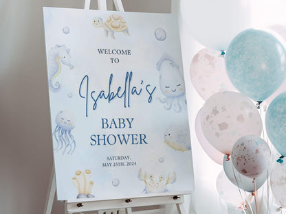 Under the Sea Baby Shower Welcome Sign - Magnolia Dane Co.