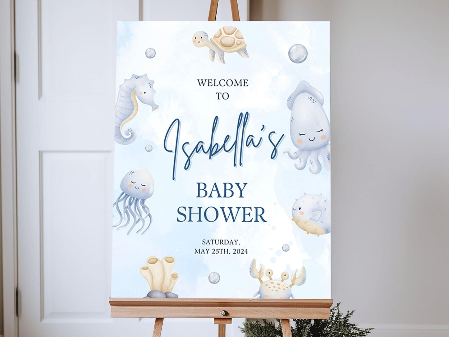 Under the Sea Baby Shower Welcome Sign - Magnolia Dane Co.