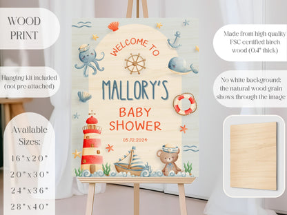 Nautical Baby Shower Welcome Sign - Magnolia Dane Co.