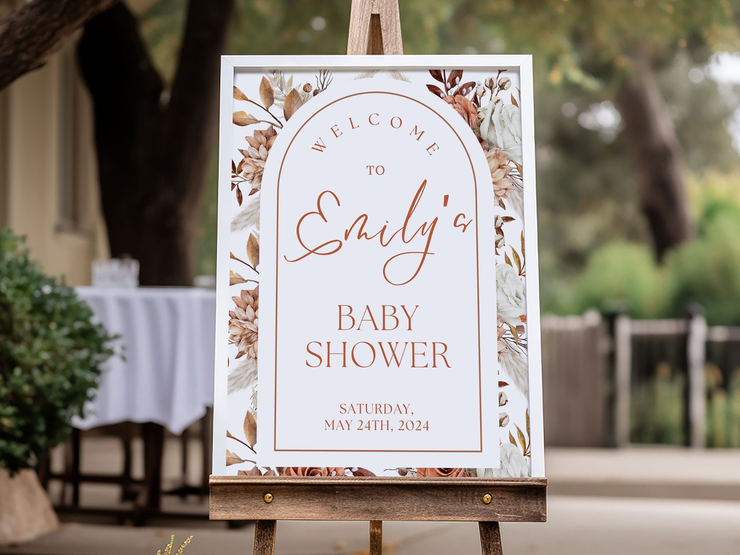 Boho Neutral Baby Shower Welcome Sign - Magnolia Dane Co.