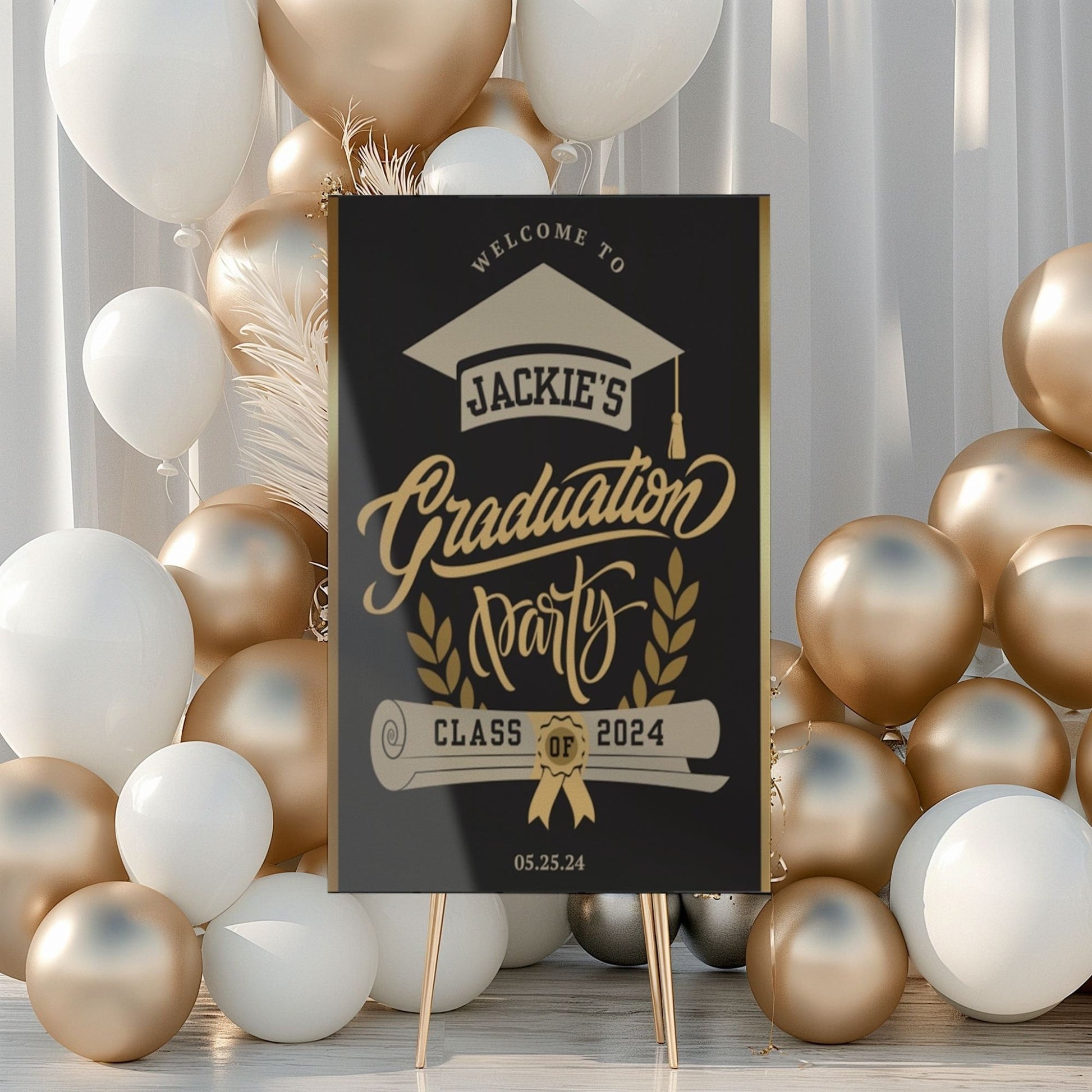 Diploma Graduation Party Welcome Sign - Magnolia Dane Co.