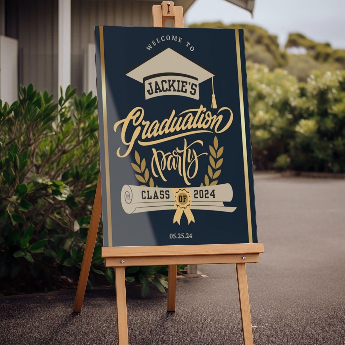 Diploma Graduation Party Welcome Sign - Magnolia Dane Co.