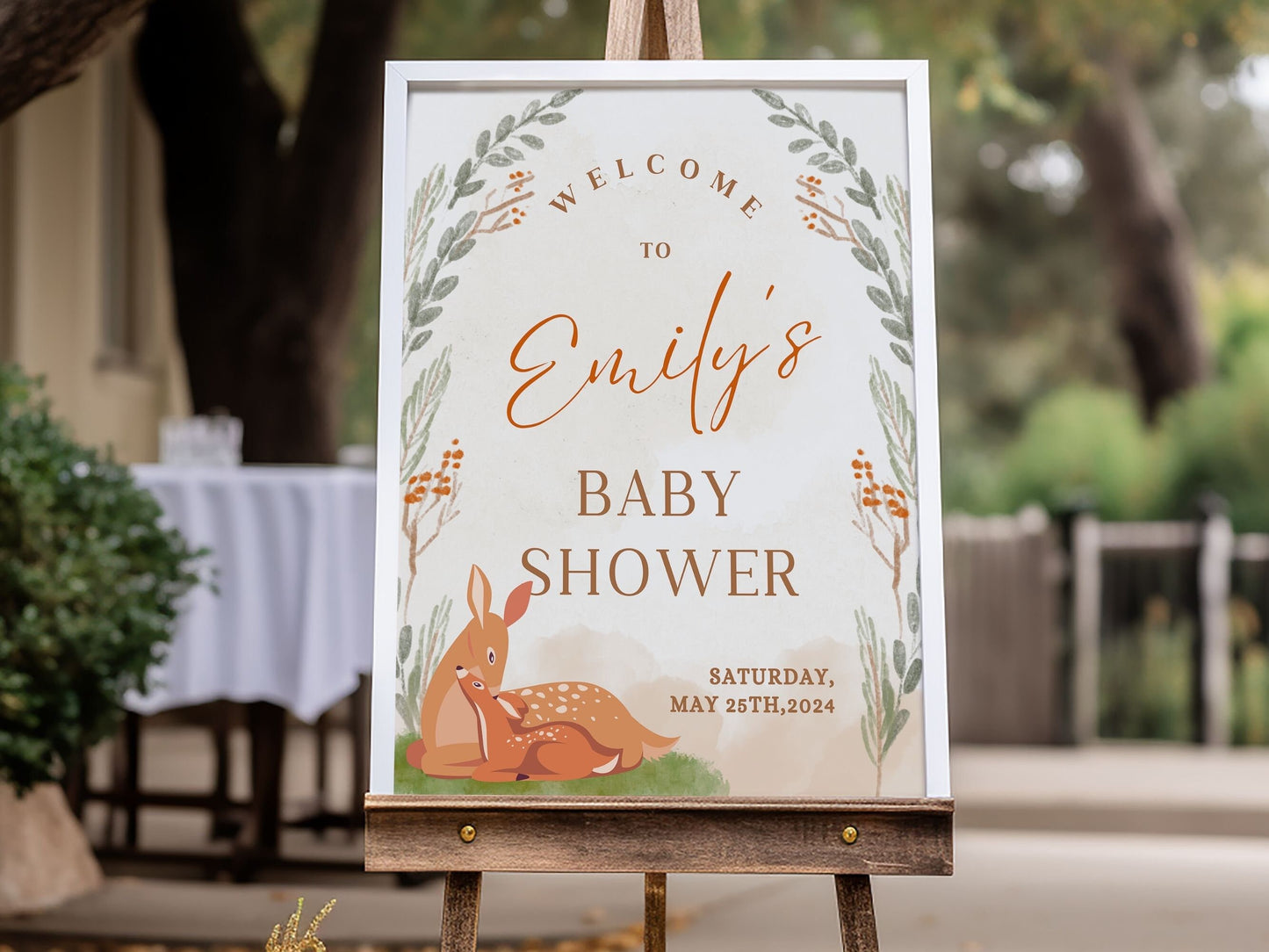 Oh Deer Baby Shower Welcome Sign - Magnolia Dane Co.