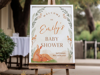 Oh Deer Baby Shower Welcome Sign - Magnolia Dane Co.