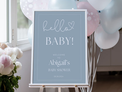 "Hello Baby!" Baby Shower Welcome Sign - Magnolia Dane Co.