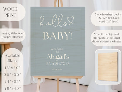 "Hello Baby!" Baby Shower Welcome Sign - Magnolia Dane Co.