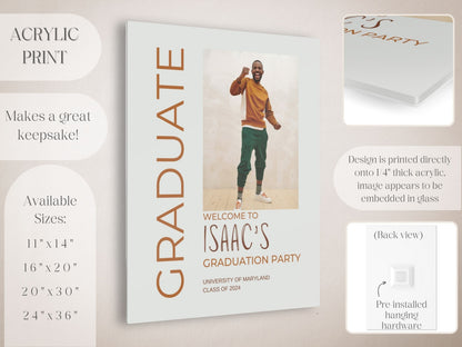 Casual Custom Photo Graduation Party Welcome Sign - Magnolia Dane Co.