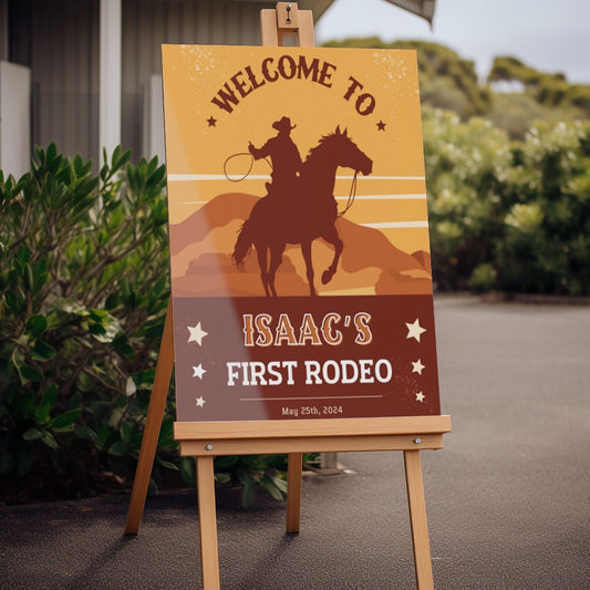 "First Rodeo" 1st Birthday Welcome Sign - Magnolia Dane Co.