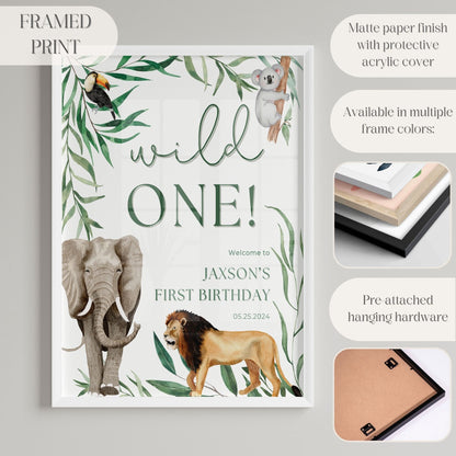 "Wild One" Safari First Birthday Welcome Sign - Magnolia Dane Co.