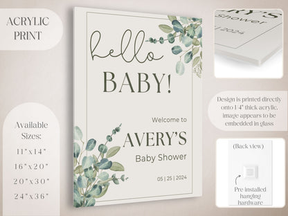 Simple Foliage Baby Shower Welcome Sign - Magnolia Dane Co.