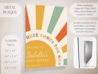 "Here Comes the Son" Baby Shower Welcome Sign - Magnolia Dane Co.