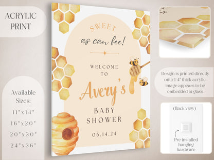 "Sweet as Can Bee!" Baby Shower Welcome Sign