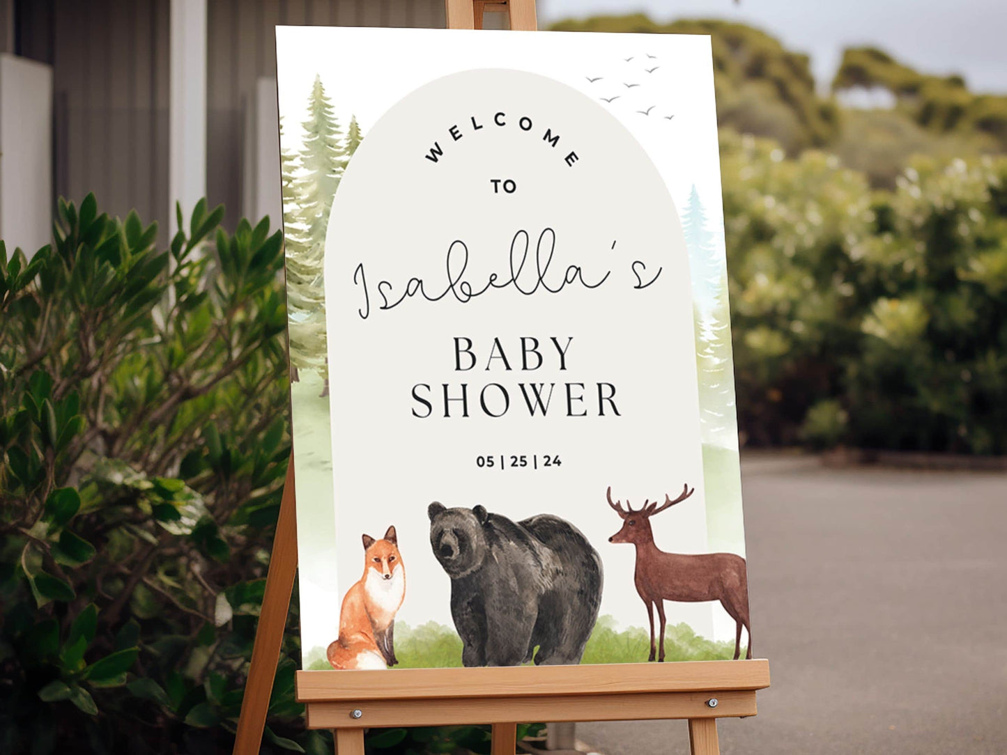 Forest Animal Baby Shower Welcome Sign - Magnolia Dane Co.