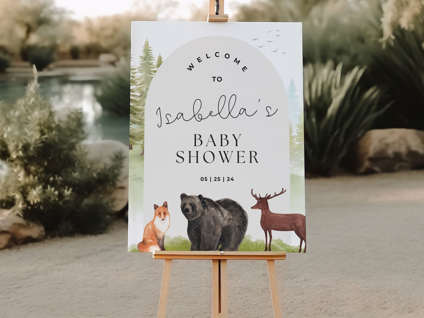 Forest Animal Baby Shower Welcome Sign - Magnolia Dane Co.