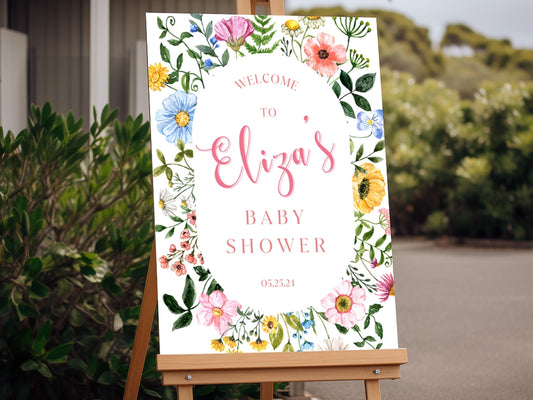 "Baby in Bloom" Baby Shower Welcome Sign - Magnolia Dane Co.