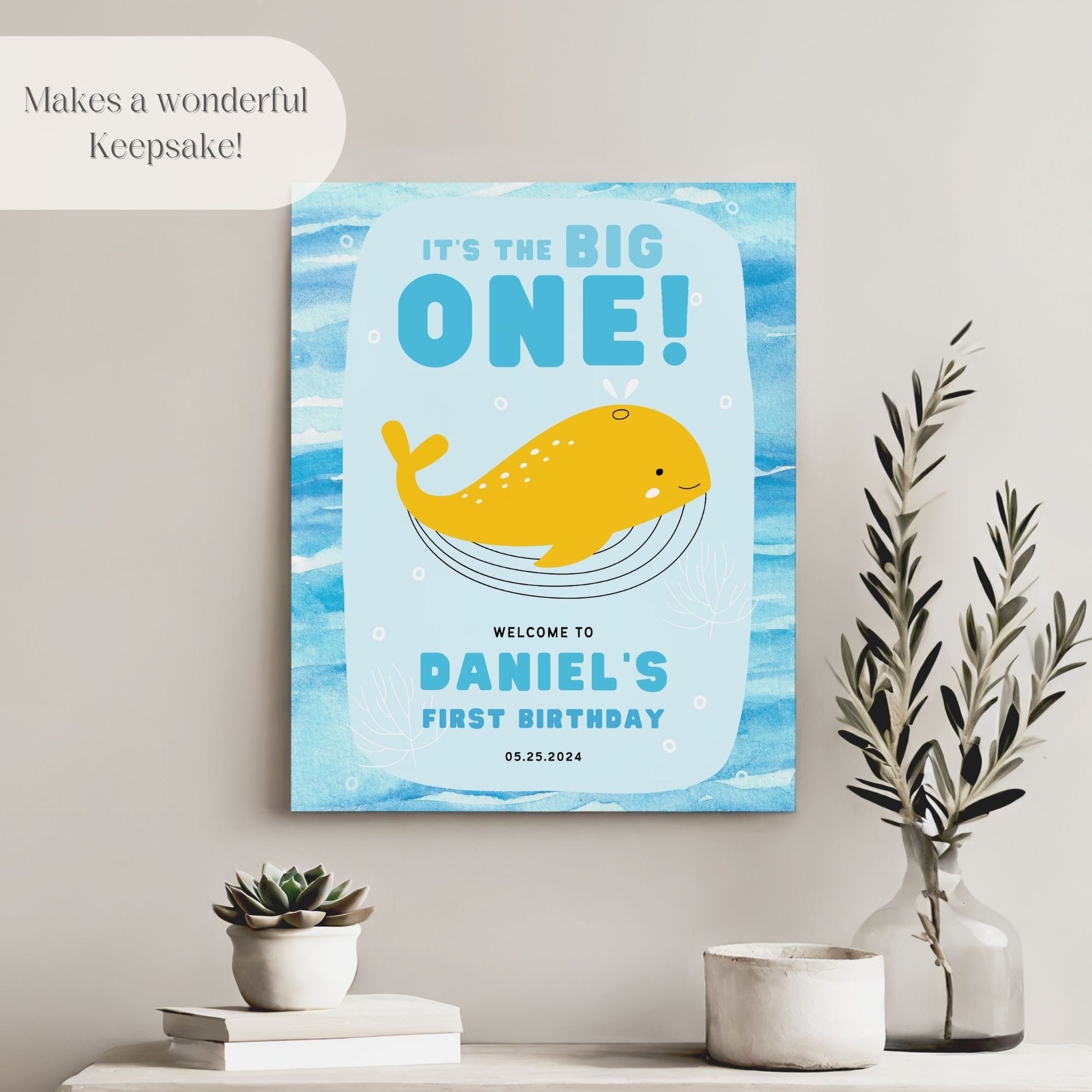 "The Big One" First Birthday Welcome Sign - Magnolia Dane Co.