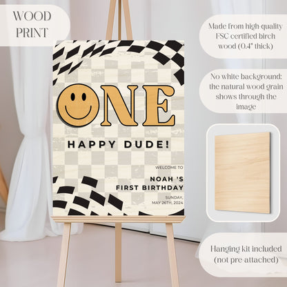 "One Happy Dude" First Birthday Welcome Sign - Magnolia Dane Co.