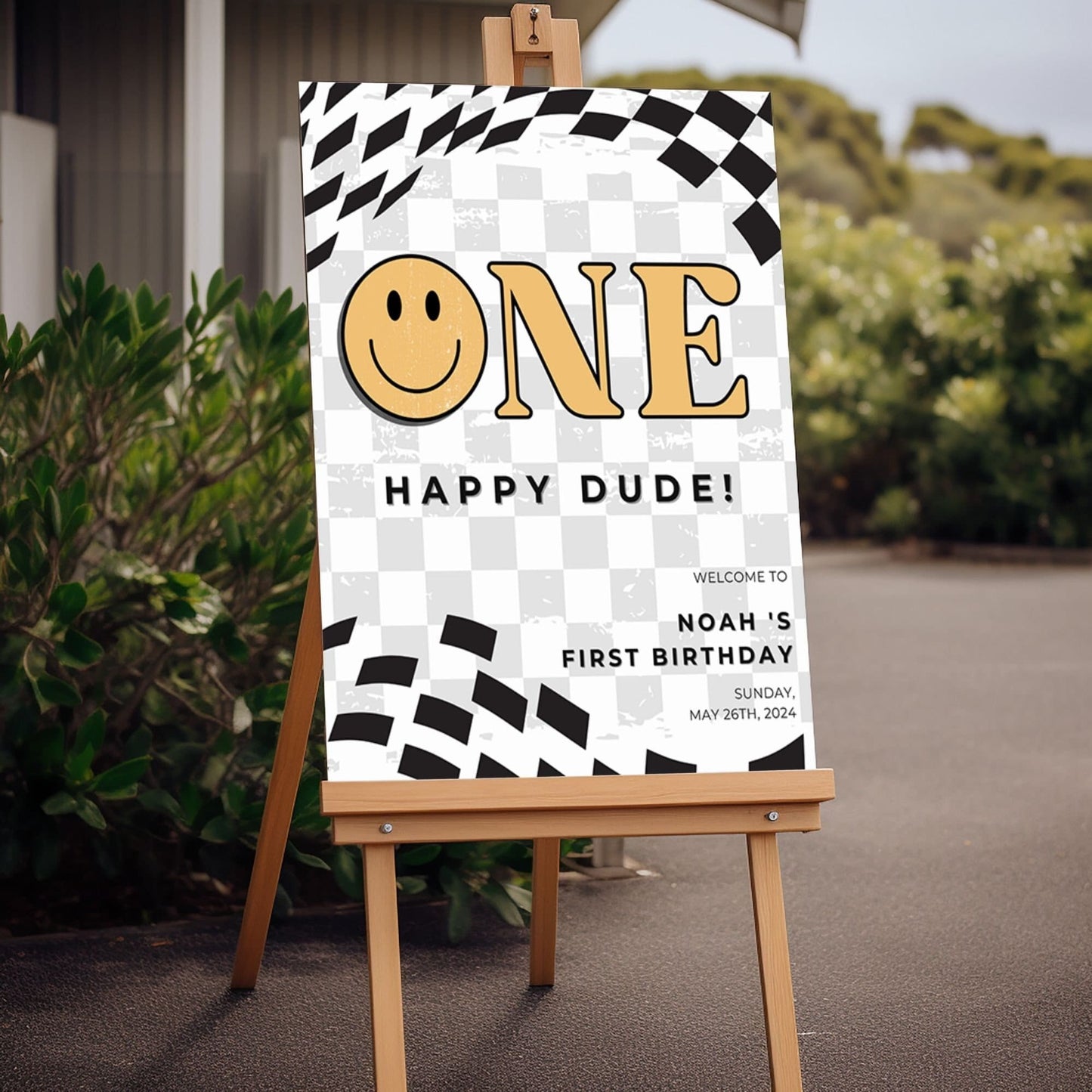 "One Happy Dude" First Birthday Welcome Sign - Magnolia Dane Co.