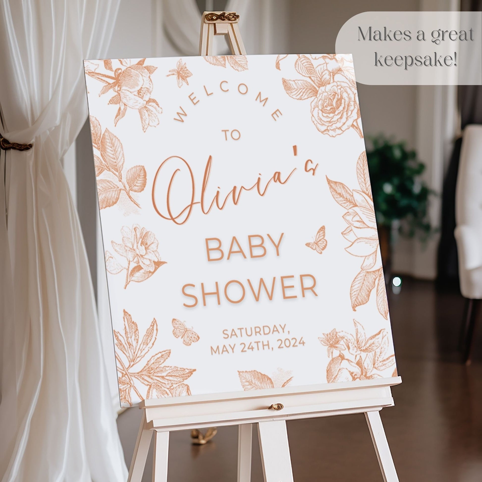 Boho Neutral Baby Shower Welcome Sign - Magnolia Dane Co.