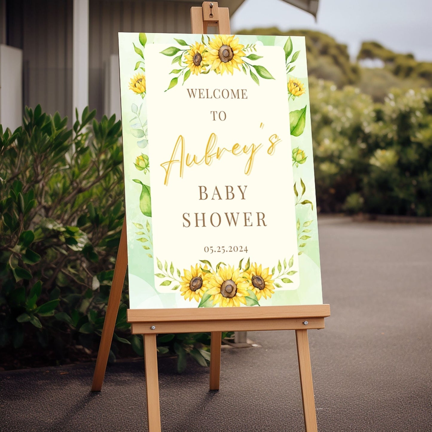 Sunflower Baby Shower Welcome Sign - Magnolia Dane Co.