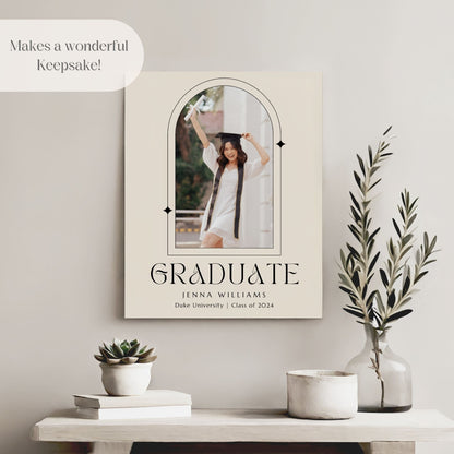 Elegant Arch Custom Photo Graduation Party Welcome Sign - Magnolia Dane Co.