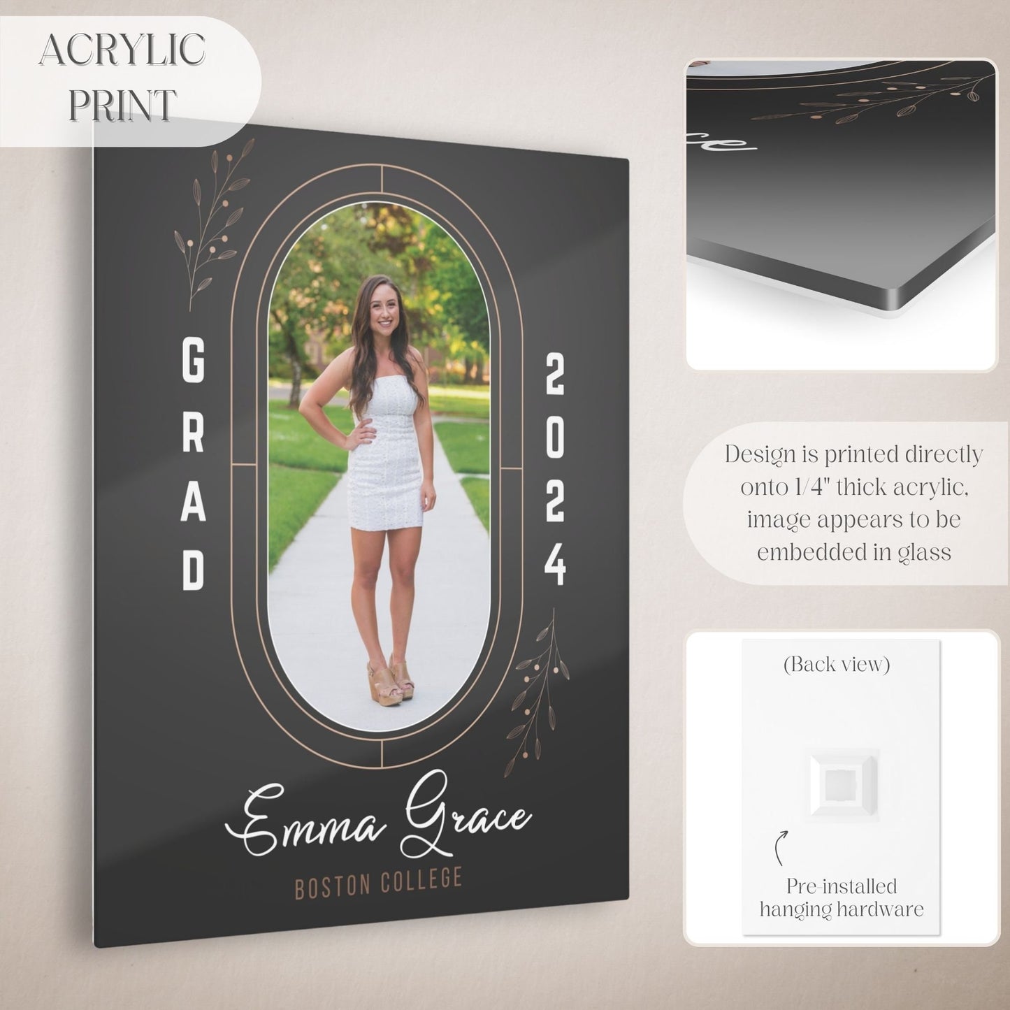 Modern Custom Photo Graduation Party Welcome Sign - Magnolia Dane Co.