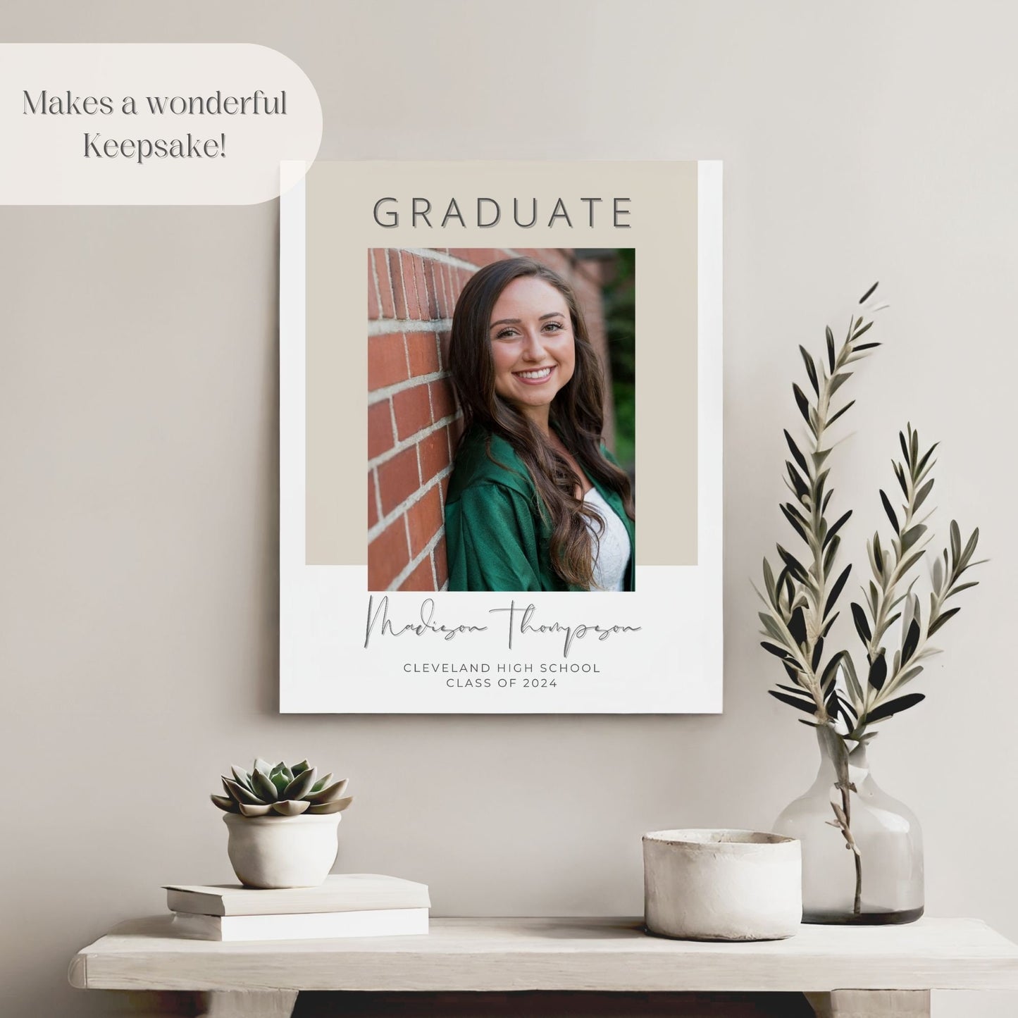 Geometric Custom Photo Graduation Party Welcome Sign - Magnolia Dane Co.