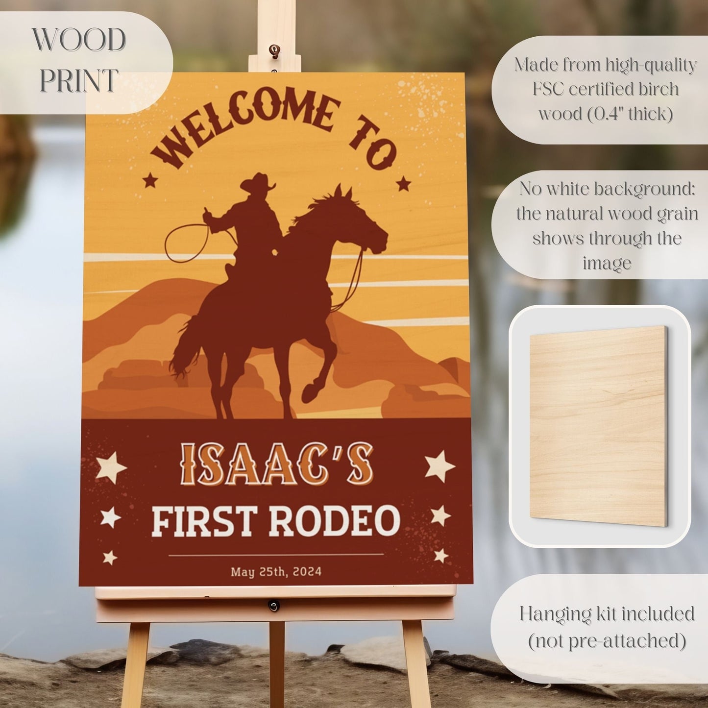 "First Rodeo" 1st Birthday Welcome Sign - Magnolia Dane Co.