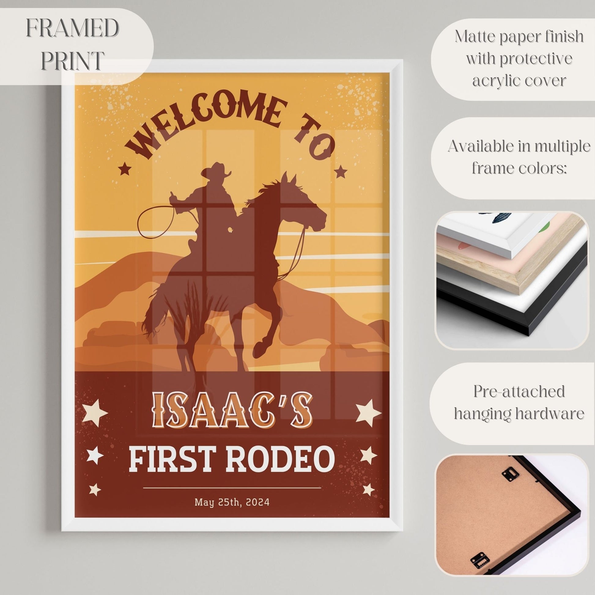 "First Rodeo" 1st Birthday Welcome Sign - Magnolia Dane Co.