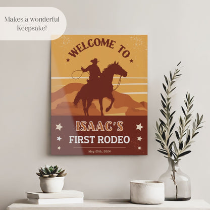 "First Rodeo" 1st Birthday Welcome Sign - Magnolia Dane Co.