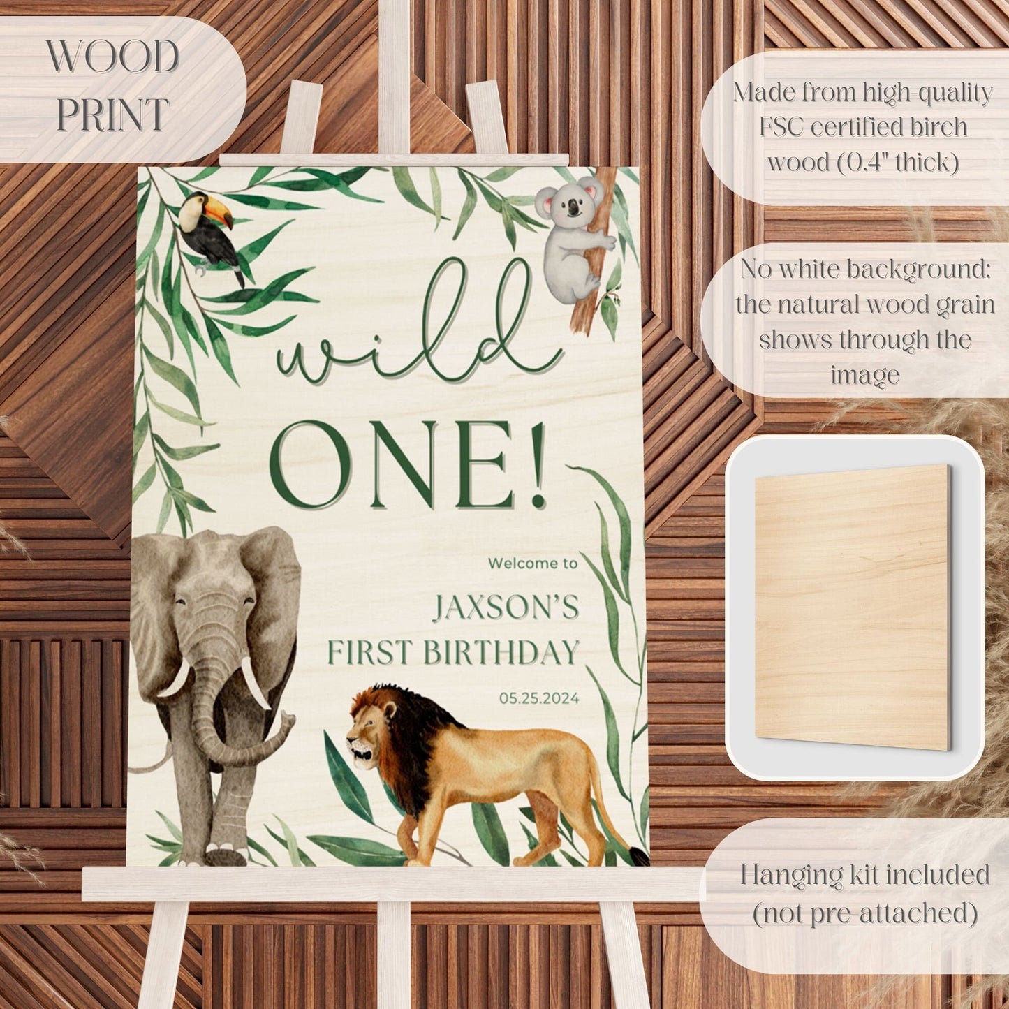 "Wild One" Safari First Birthday Welcome Sign - Magnolia Dane Co.