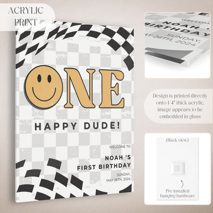 "One Happy Dude" First Birthday Welcome Sign - Magnolia Dane Co.